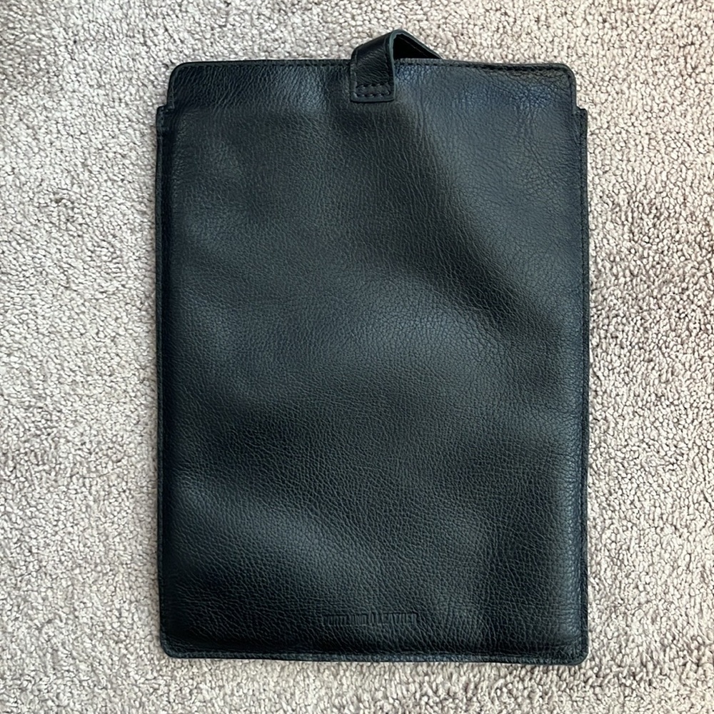 Portland Leather laptop sleeve - Black - Picture 2 of 4